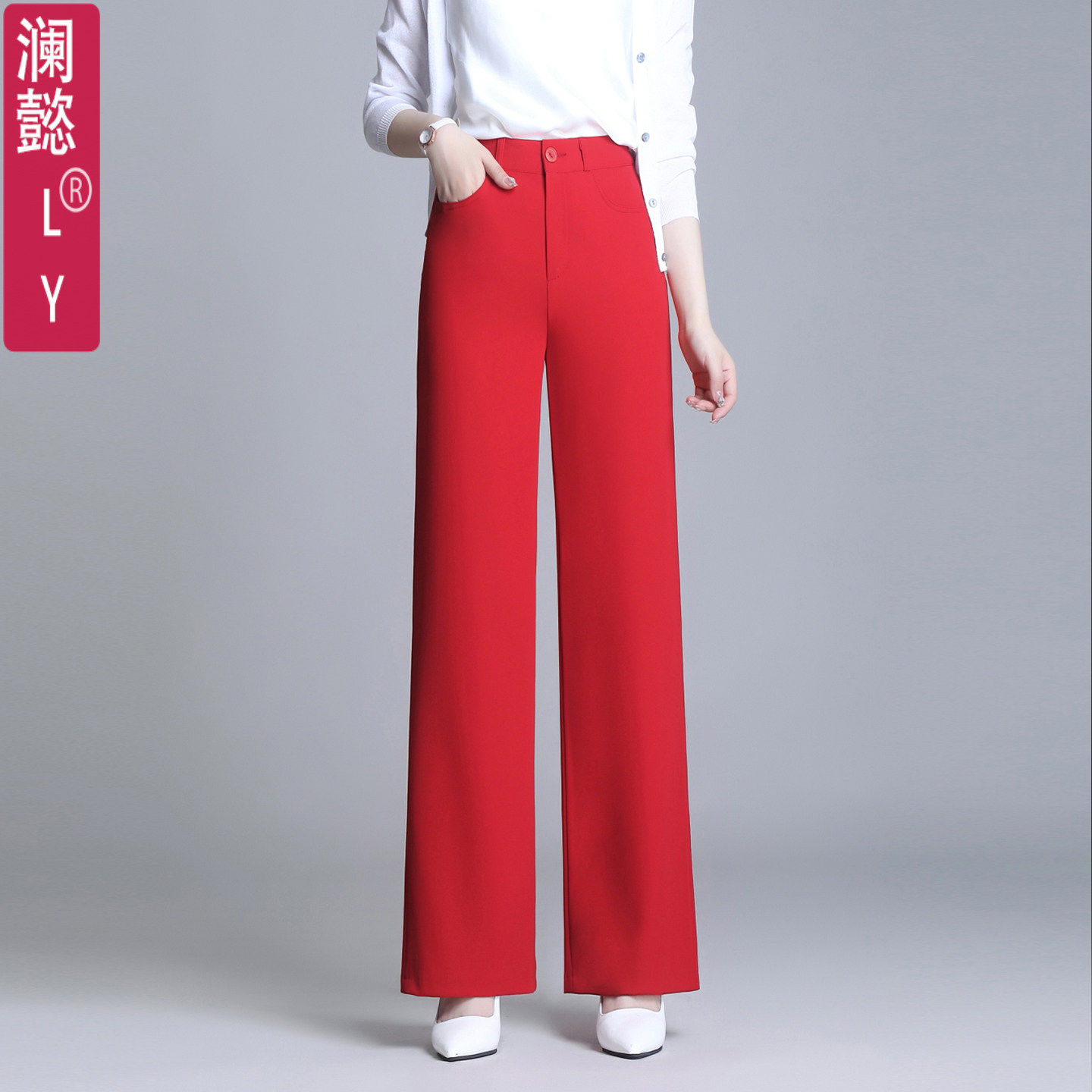 正品西裤女秋冬厚款直筒裤高腰九分中筒裤显瘦垂感西装裤阔腿裤子,女装/女士精品,西装裤/正装裤,淘宝优惠券,粉丝福利购,淘宝优惠卷