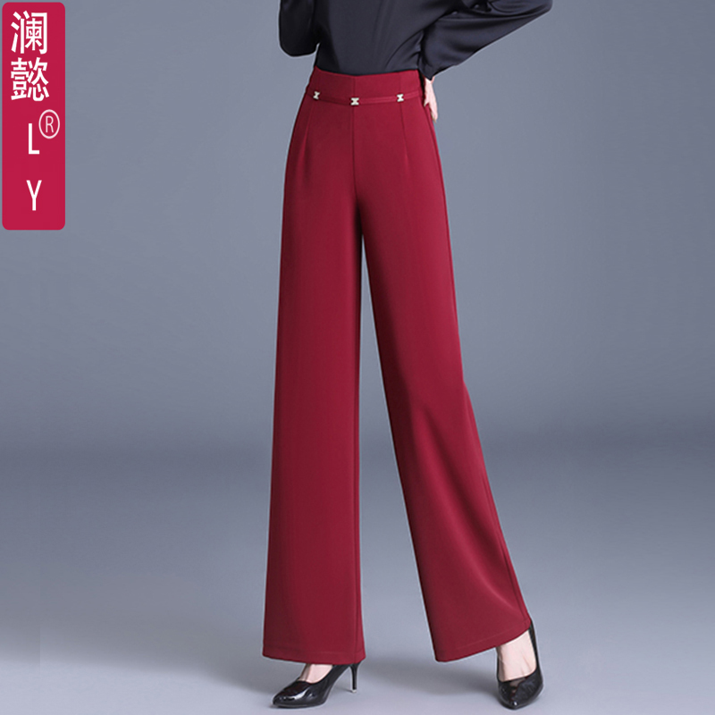 垂顺坠感阔腿裤直筒西裤舞蹈裤