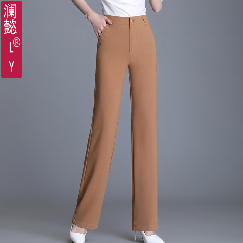 黑色垂顺坠感雪纺直筒裤夏季薄款显瘦显腿长西裤减龄西裤女裤长裤,女装/女士精品,西装裤/正装裤,淘宝优惠券,粉丝福利购,淘宝优惠卷