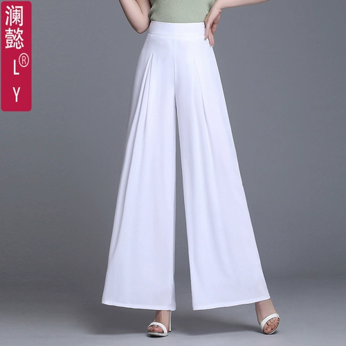 Шифоновые штаны, юбка, стиль бохо, высокая талия, по фигуре