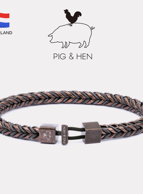 pig and hen手链手绳男船绳潮牌情侣手链小众设计做旧个性手链