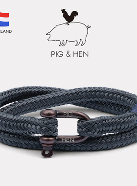 荷兰pig and hen手链手绳男手环船绳潮牌情侣手链潮流ins小众设计