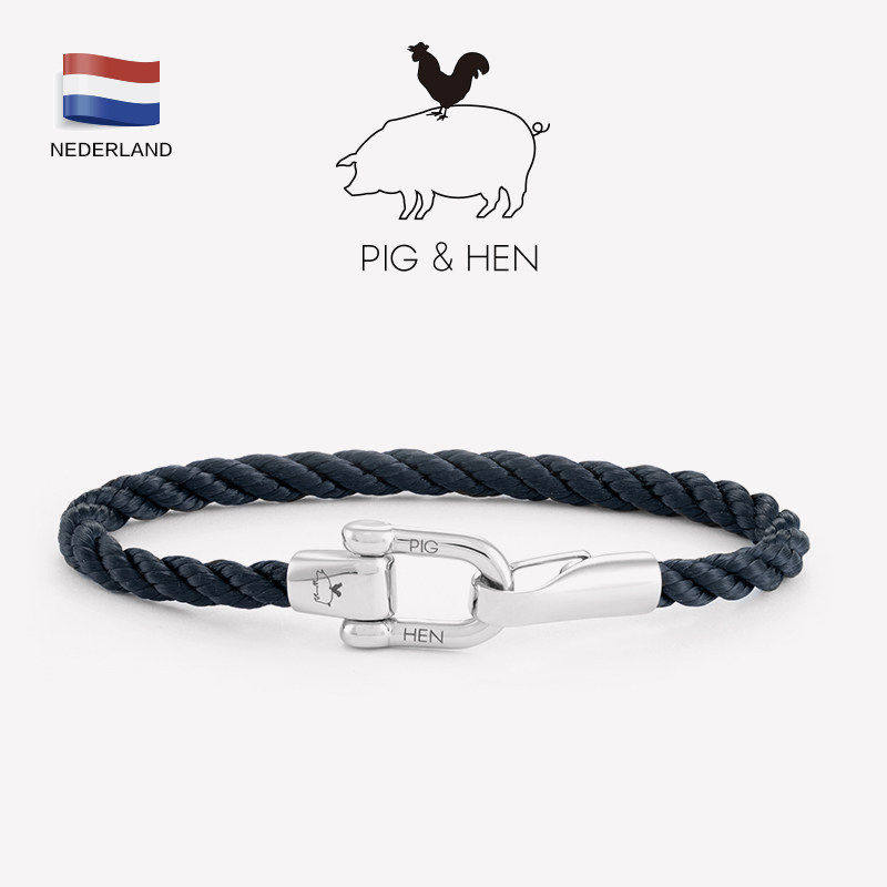 荷兰pig and hen手链手绳男手环船绳潮牌情侣手链潮流ins小众设计