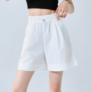高腰顯瘦闊腿高腰A字版 女 夏季 傘兵褲 新款 褲 速干休閑運(yùn)動(dòng)短褲 工裝