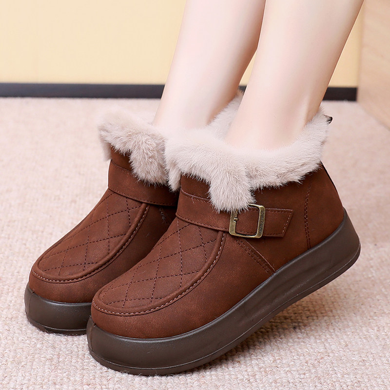 老北京布鞋2025冬季新款加绒加厚保暖雪地靴时尚舒适防寒女士棉靴,女鞋,时尚雪地靴,淘宝优惠券,粉丝福利购,淘宝优惠卷