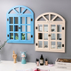 欧式 饰 创意店铺橱窗墙饰镜子假窗装 复古蓝色带镜假窗壁饰时尚 个性