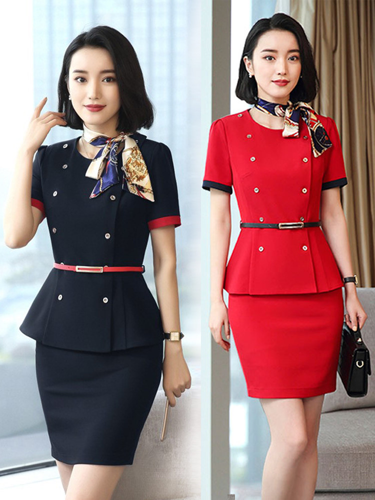 HIGH-END PROFESSIONAL SUITS SUITS SKIRTS FEMININE TEMPERAMENT BEAUTICIANS HOTEL RECEPTION CATERING WAITERS WORK CLOTHES