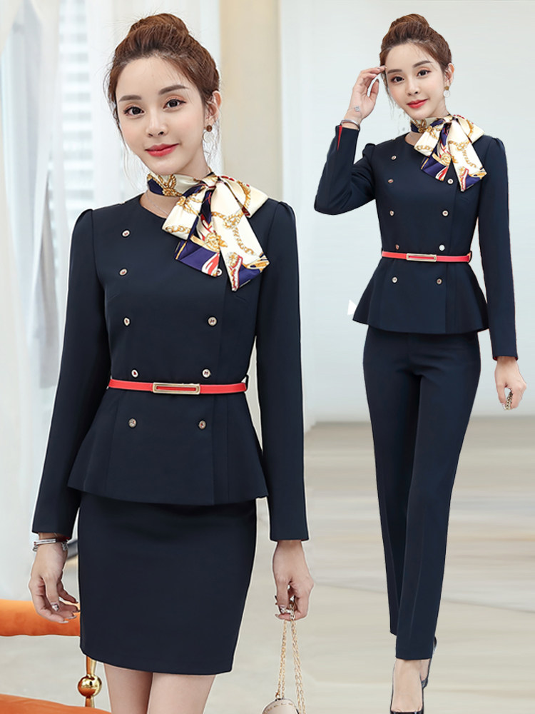 HIGH-END PROFESSIONAL SUITS SUITS SKIRTS FEMININE TEMPERAMENT BEAUTICIANS HOTEL RECEPTION CATERING WAITERS WORK CLOTHES
