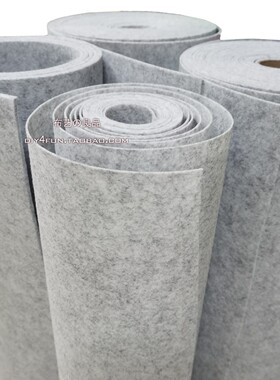 白麻灰色毛毡布烟灰色不织布墙面背景装饰无纺布1 2 3mm5毫米加厚