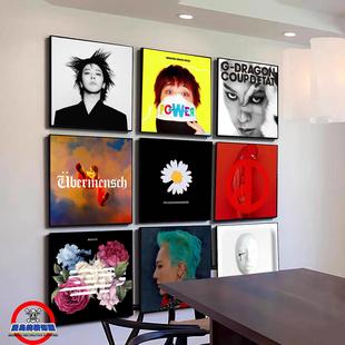 权志龙专辑演唱会挂画BIGBANG偶像客厅电竞房酒吧ktv铝合金装 饰画