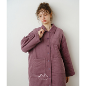 显白酱紫 里棉布灯芯绒加厚棉服睡袍复古气质长款 外套秋冬家居服