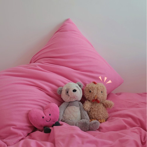 小米馍馍针织棉床单床笠被套枕套