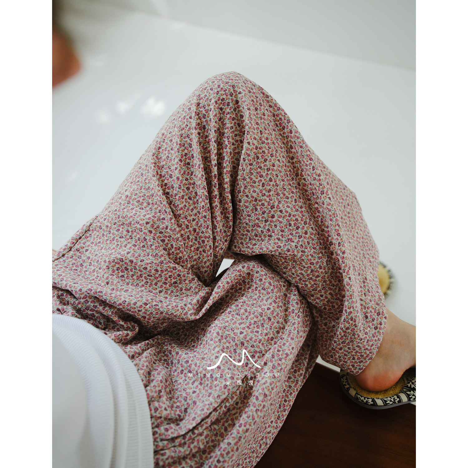 馍馍丨碎花叙粉紫田园风百搭纯棉双层纱柔软家居长裤睡裤可外穿新,女士内衣/男士内衣/家居服,睡裤/家居裤,淘宝优惠券,粉丝福利购,淘宝优惠卷