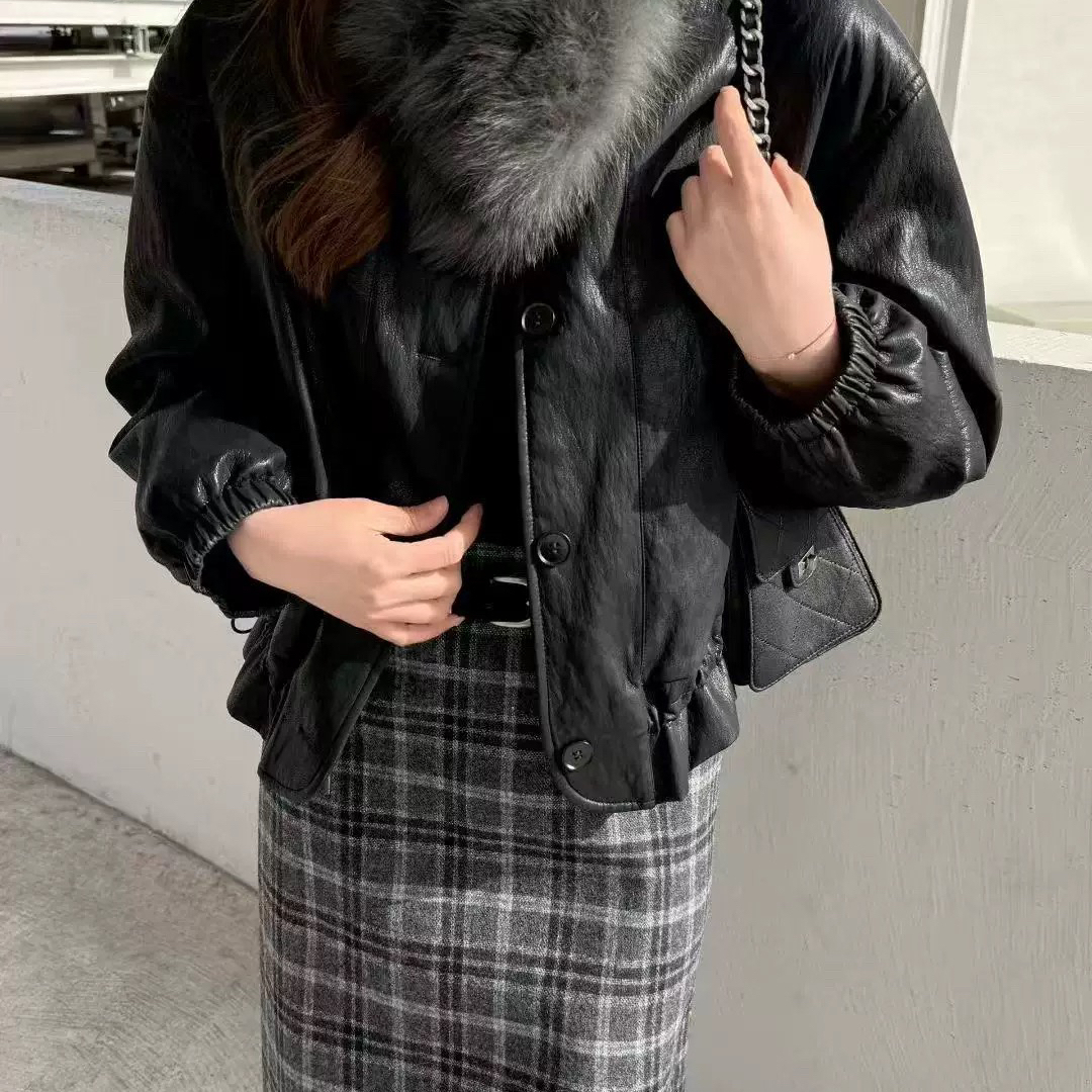 Double romance-尚通勤保暖羽绒服外套(配可拆真狐狸毛领)251742