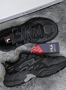 FILA斐乐男女鞋蕨草鞋休闲鞋运动鞋增高鞋耐磨张艺兴同款灰黑色