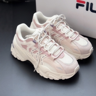 FILA斐乐女鞋鱼刺鞋舒适百搭休闲减震耐磨舒适低帮厚底增高老爹鞋