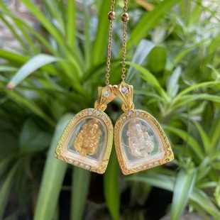 泰国佛牌正品小立尊象神项链挂绳男女吊坠链子手链佛系牌盒子包壳