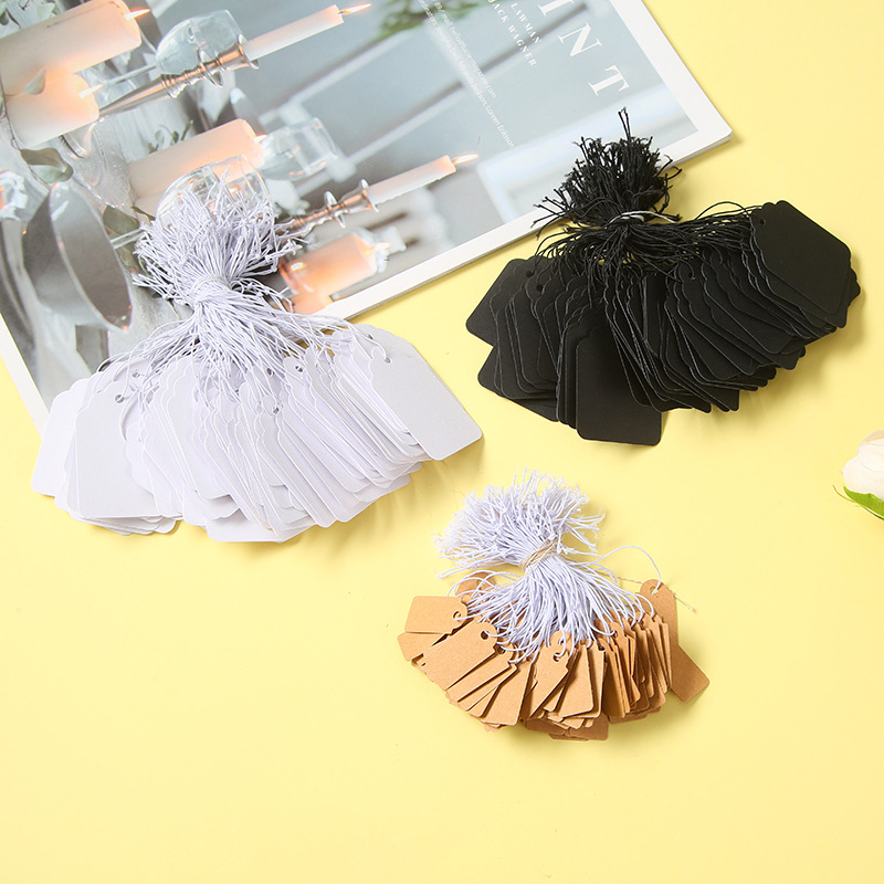 现货弹力绳价签牌玉器首饰手写空白吊牌黄金珠宝礼品编号展示挂牌