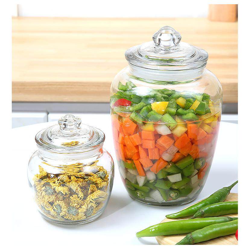 厨房用储物罐带盖家用泡菜坛子茶叶罐加厚腌菜罐子食品杂粮储物罐