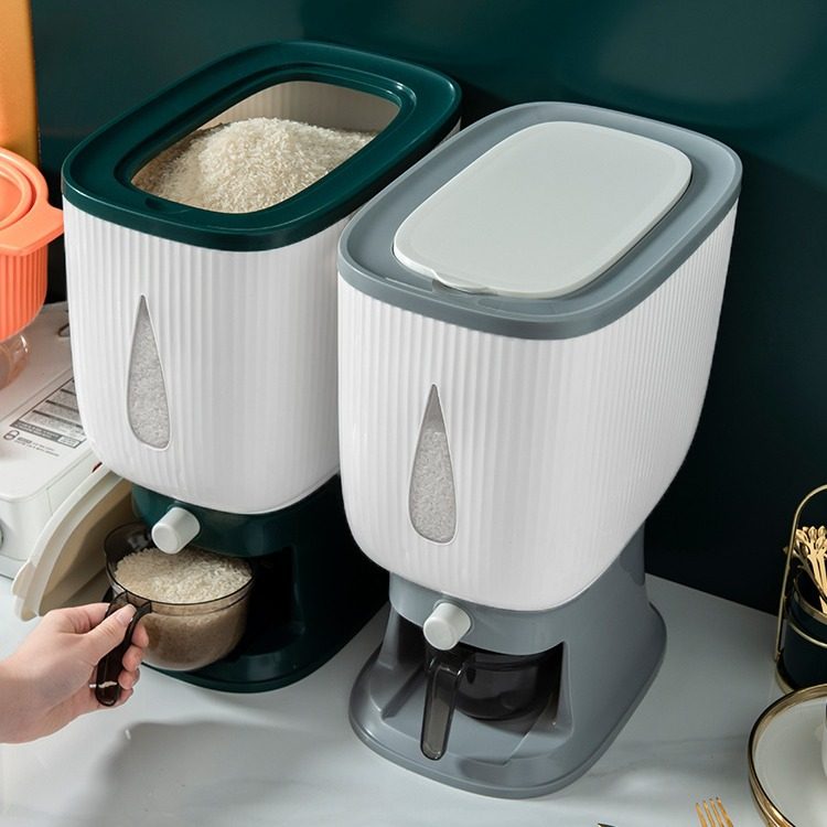 新款佐诚 家用按压计量米桶防虫防潮厨房大容量 储米桶10KG米桶