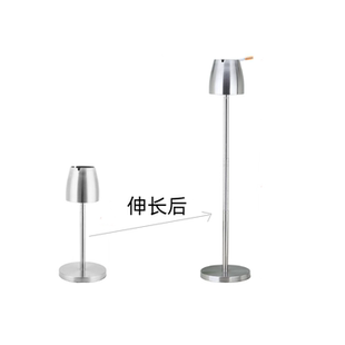 不锈钢可伸缩烟灰缸高脚落地烟盅家用金属多功能烟缸落地户外烟缸