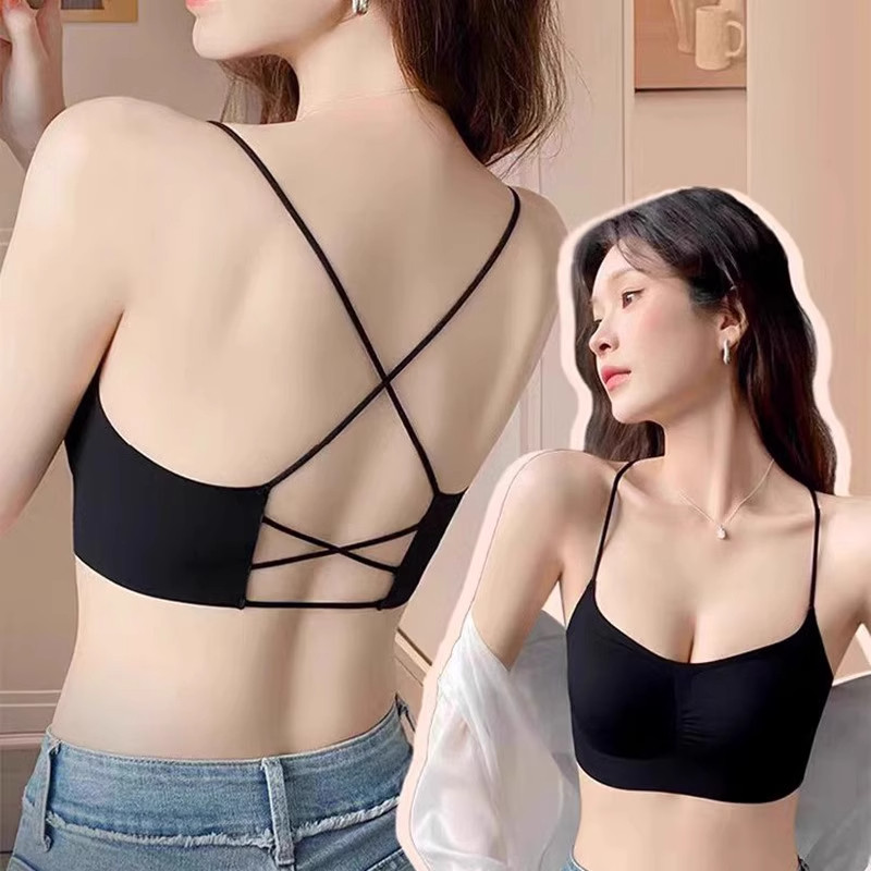 美背内衣女2025新款爆款性感薄款小胸聚拢抹胸罩吊带背心文胸一体