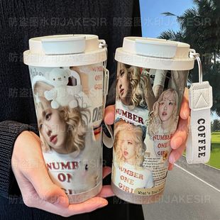 朴彩英rose周边保温杯不锈钢学生高颜值吸管双饮大容量咖啡水杯