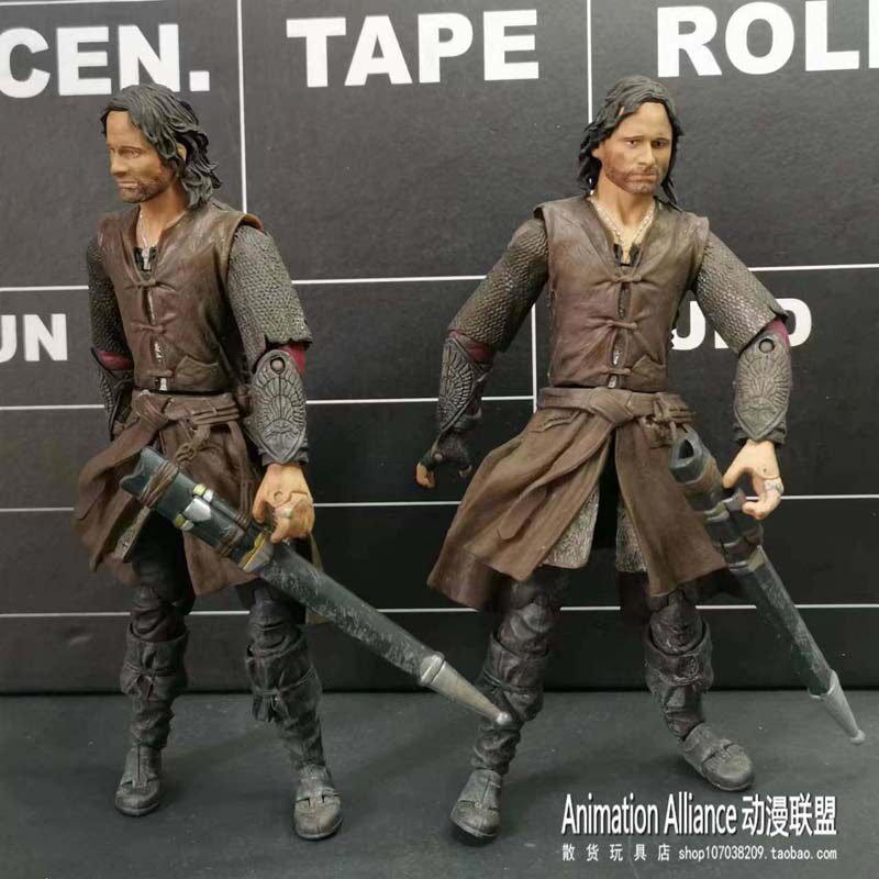 正版散货 魔戒指环王 阿拉贡国王 可动人偶手办摆件模型