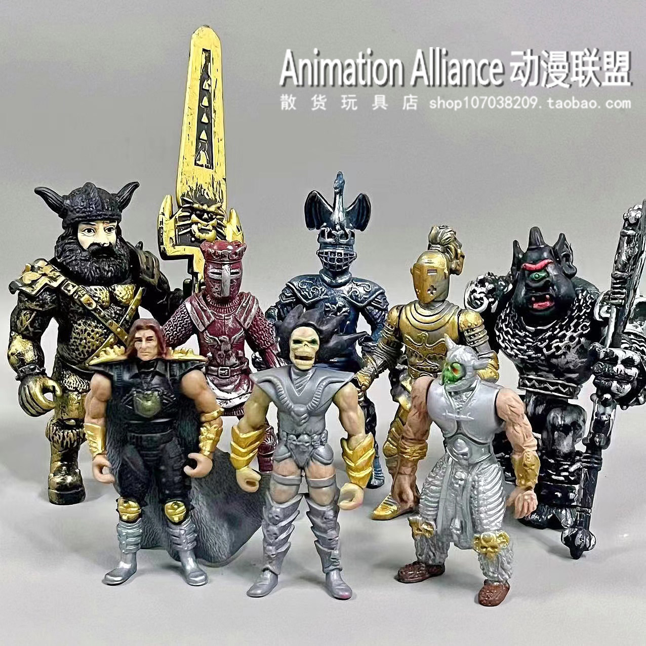 正版散货  鬼面将军兵人 中世纪武士  魔兽公仔手办模型桌面摆件