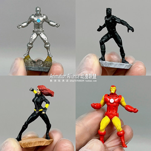 钢铁侠黑豹黑寡妇迷你手办
