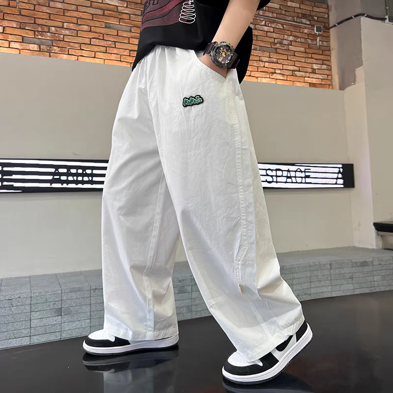 男童裤子夏装薄款长裤2025新款夏季韩版儿童宽松阔腿裤大童防蚊裤