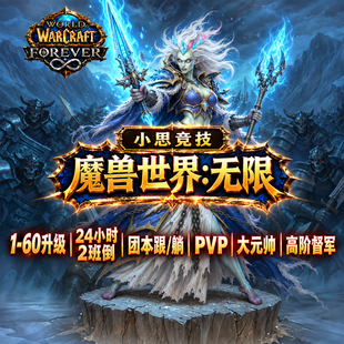 魔兽世界无限服代练代打代肝等级5人本团本装备专业声望任务PVP