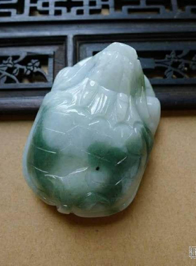 天然玉石A货挂饰缅甸龙头龟吊坠