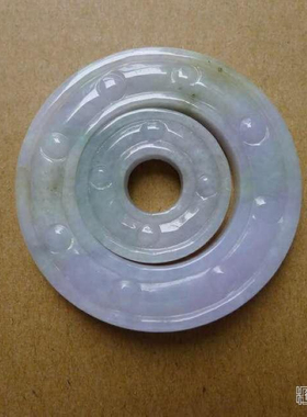 天然玉石a货紫罗兰两件套吊坠