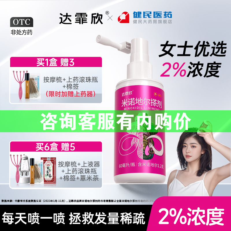 【达霏欣】米诺地尔搽剂2%*60ml*1瓶/盒