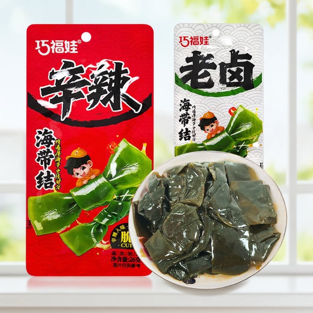 巧福娃湖南麻辣老卤海带结即食图片