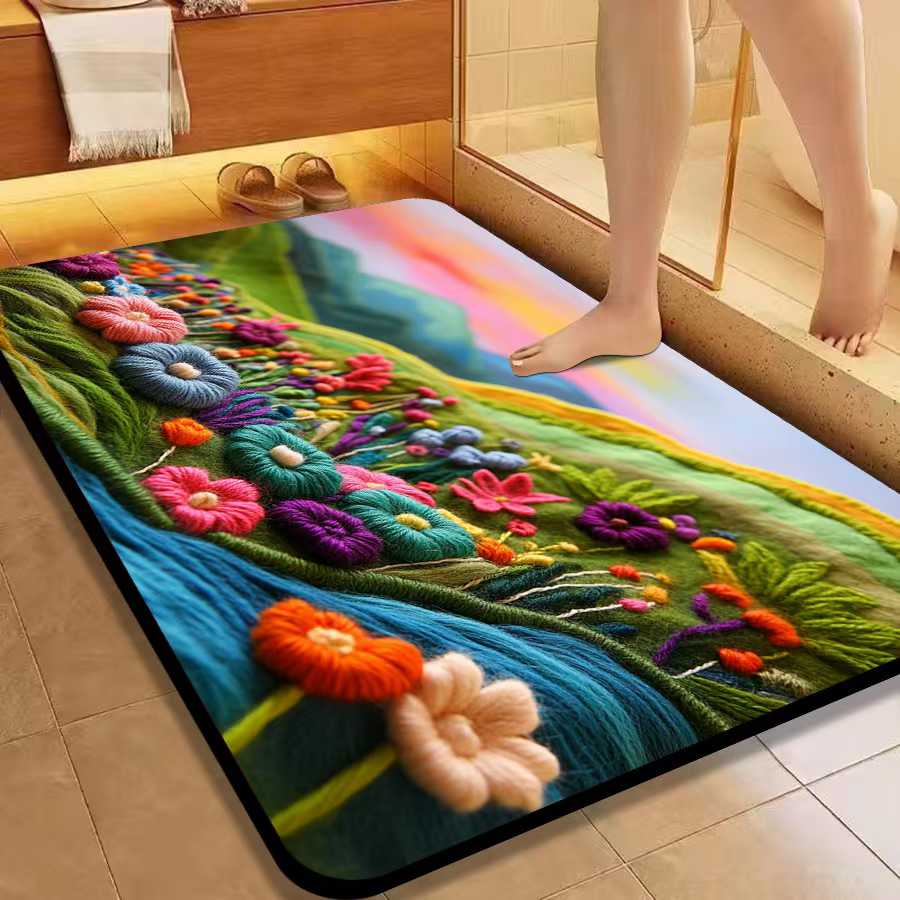 卫生间浴室吸水防滑地垫