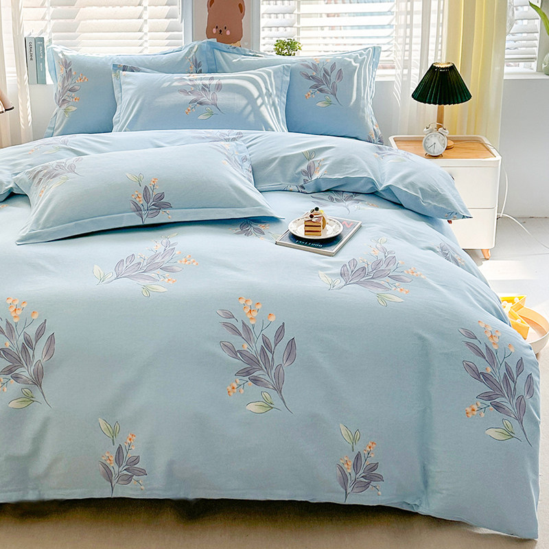 高端A类100%加厚磨毛全棉四件套纯棉床单被套长绒棉轻奢秋冬床品