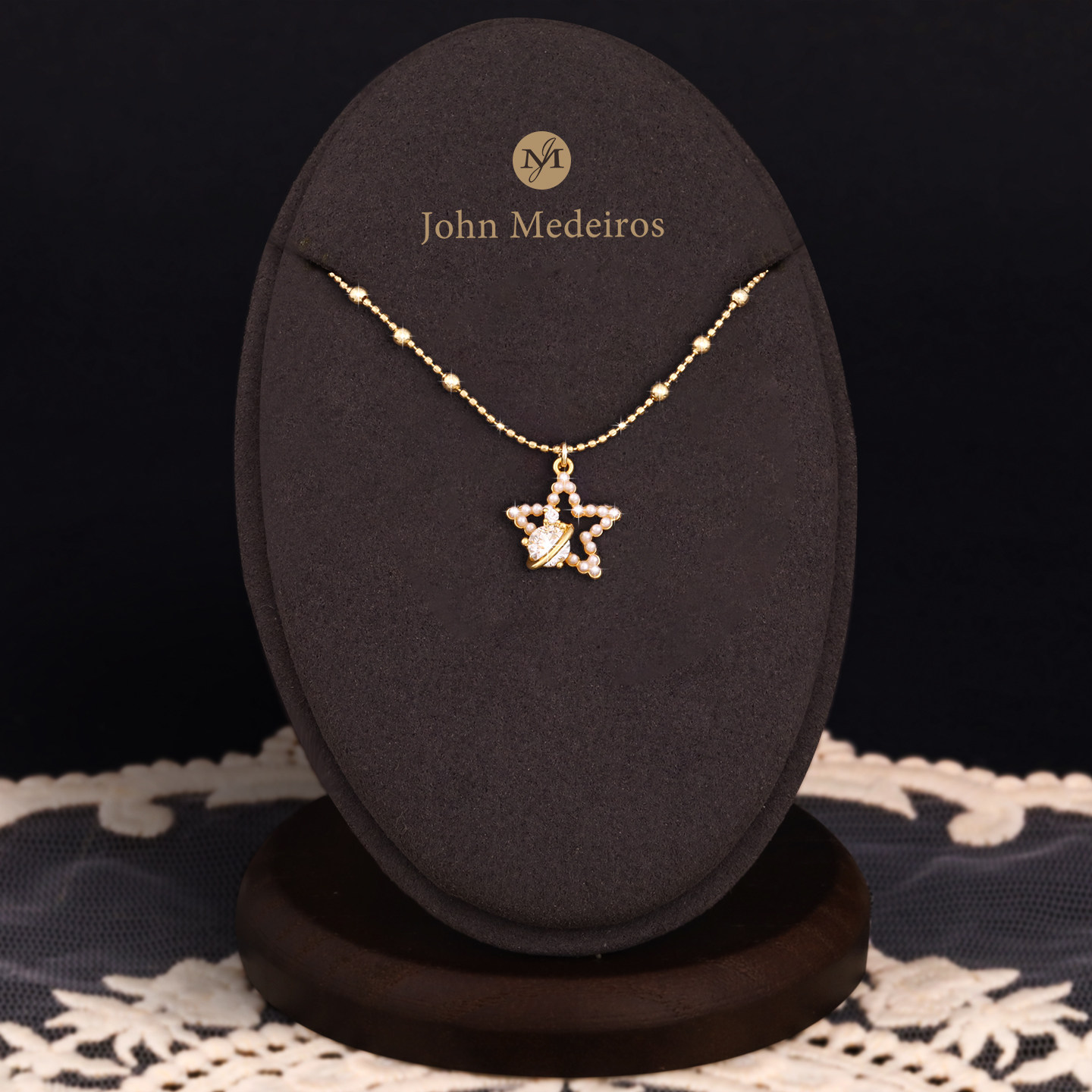 意大利john medeiros坠入星河珍珠星星项链高级感轻奢领针锁骨链