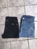 直筒裤 现货秋冬薄绒半棉加绒弹力大高腰刺绣图案女牛仔长裤 烟管裤