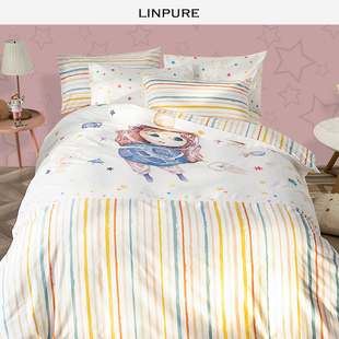 蓝铂全棉80支儿童卡通四件套床品床上用品宇宙星梦奇缘