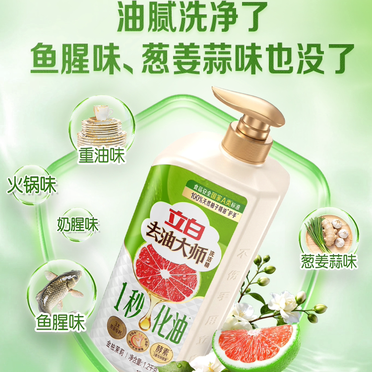 立白去油大师洗洁精1.2kg图片