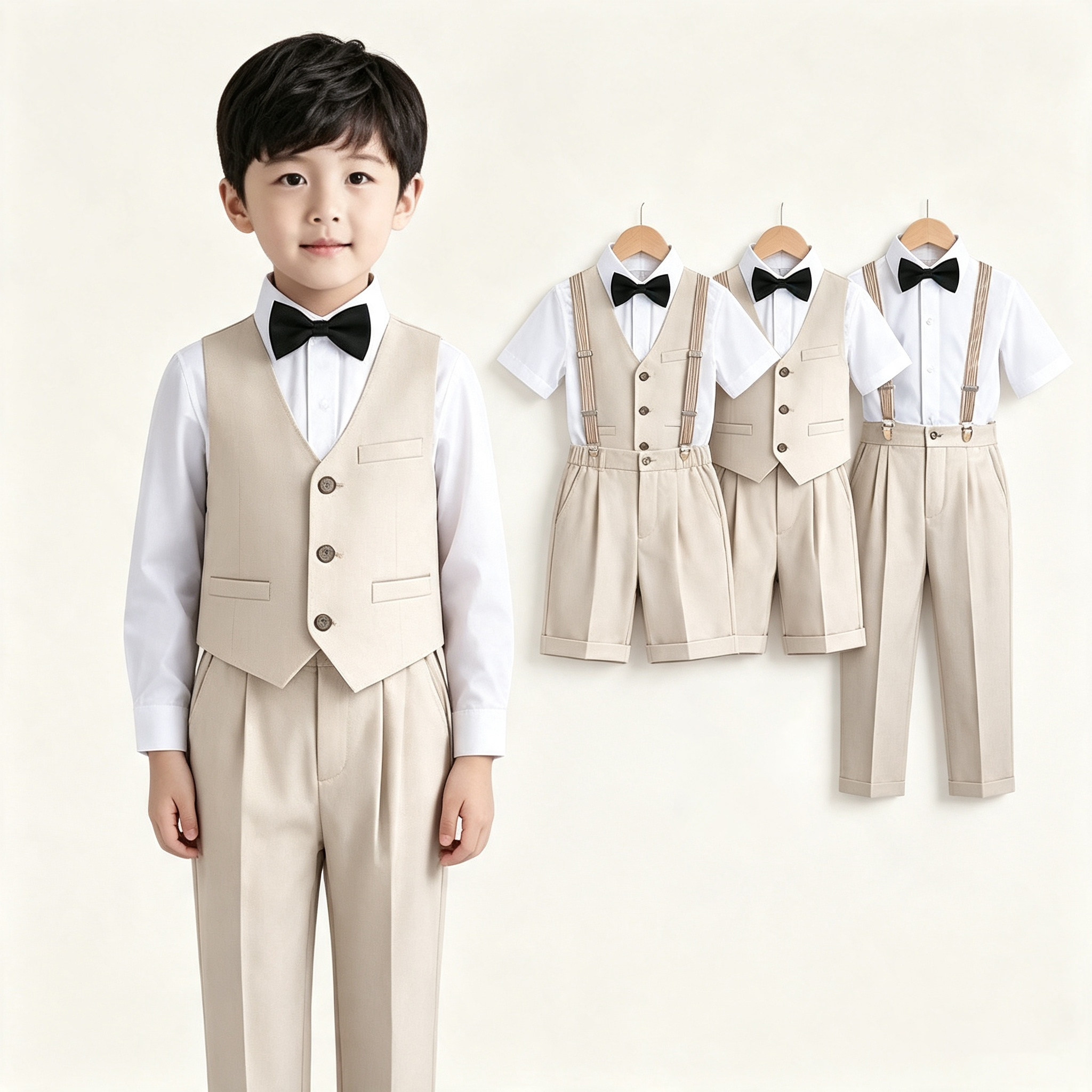 儿童礼服演出服男童西装西服朗诵合唱比赛花童小提琴演奏男孩服装