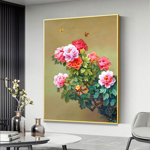 牡丹花壁画价格 牡丹花壁画图片 星期三