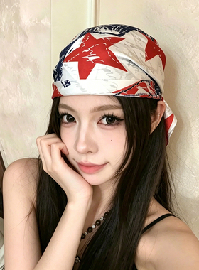 时髦个性春夏星星高级感头巾