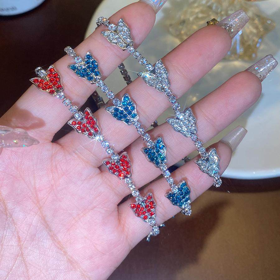 日韩满钻红色蝴蝶手链轻奢风精致甜美小众设计高级感手镯简约手环