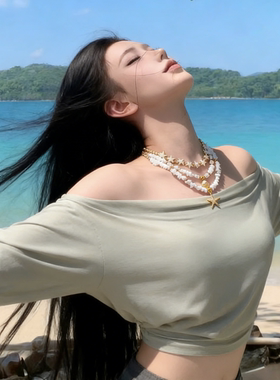 海边度假海星贝壳仿珍珠项链