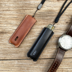 适用snowplus雪茄外星人AlienGO4.0保护壳挂脖真牛皮套保护套雪加