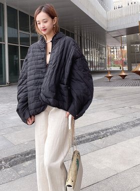 国风常规立领盘扣羽绒服