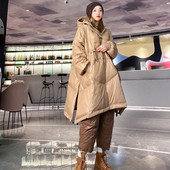 新款 套头羽绒服女中长款 高级感宽松韩范显瘦2025冬季 欧货网红外套